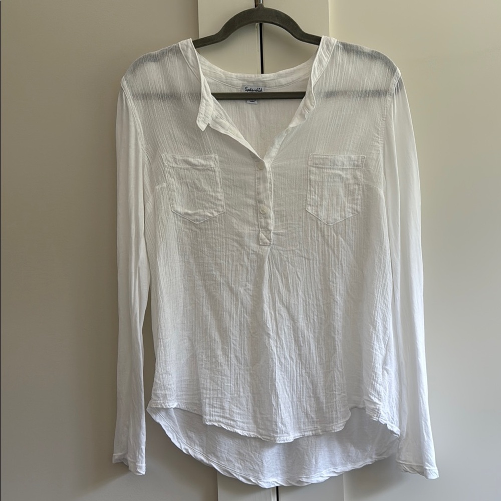 Splendid Women's White Long Sleeve Top